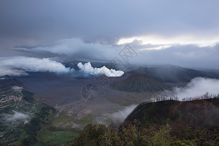 印度尼西亚布洛莫火山背景