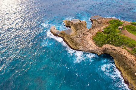 海岛俯视航拍印尼海岛背景