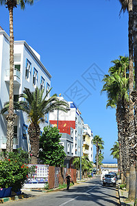 摩洛哥海滨城市丹吉尔街景图片