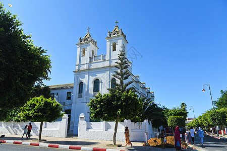 摩洛哥艾西拉小镇教堂图片
