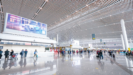 重庆江北机场候机大厅背景