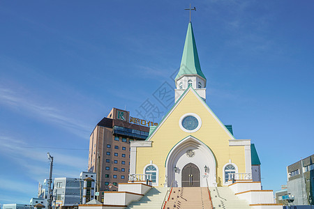 北海道小樽邮局日本北海道钏路教堂背景