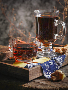 伏姜和红枣养生姜茶背景