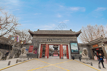 西安碑林博物馆门口背景图片