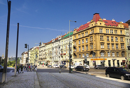 布拉格街头建筑高清图片