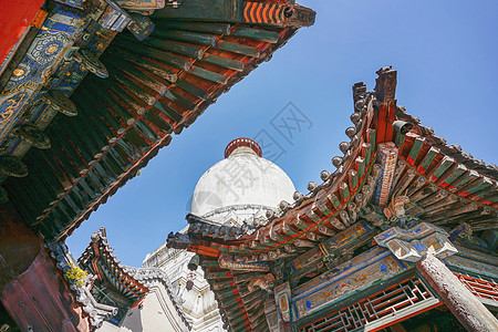 寺庙建筑群五台山大塔院寺背景