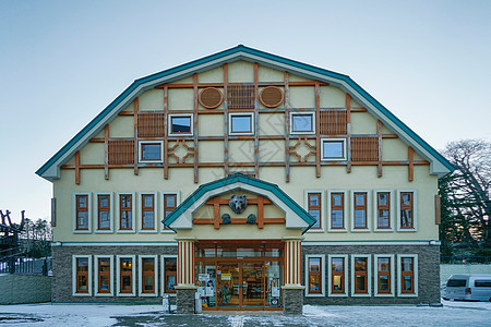 日本北海道阿寒湖精品店背景