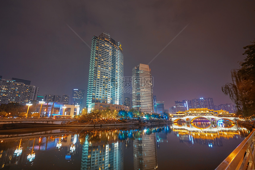 成都九眼桥夜景图片