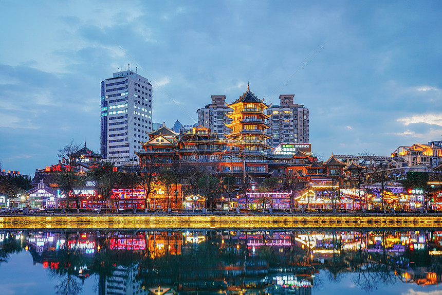 成都九眼桥夜景图片