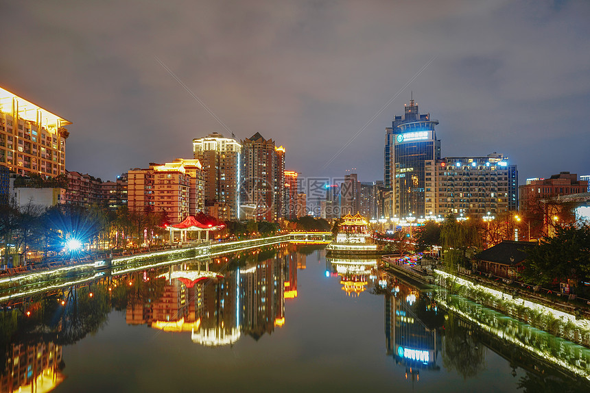 成都九眼桥夜景图片