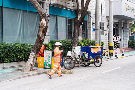 环卫工人背景图片