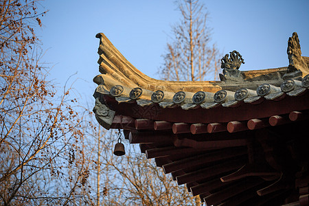 小雁塔古建筑屋檐背景