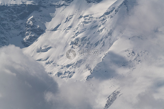 雪山特写图片