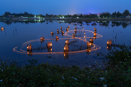 佛山千灯湖京族虾灯捕鱼背景