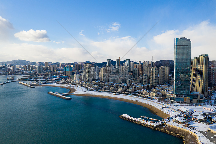 大连海岸线冬景图片