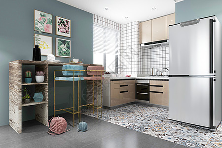 精装厨房现代简约厨房空间高清图片