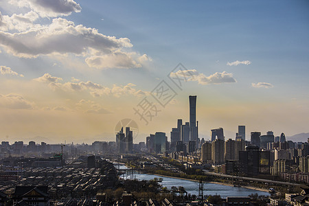 城市写字楼北京CBD城市全景背景