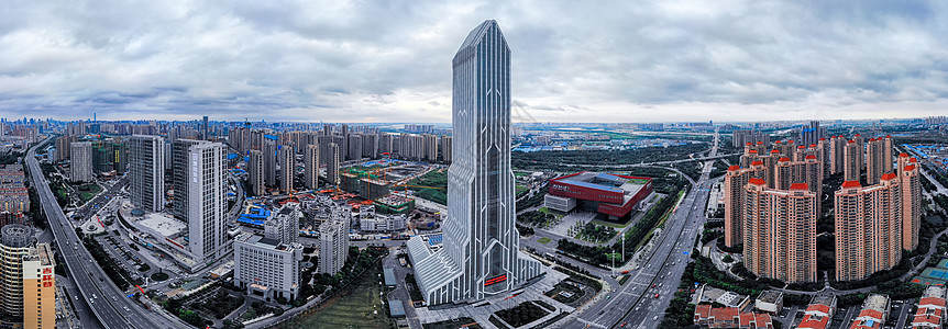 都市地标高楼建筑全景长图图片