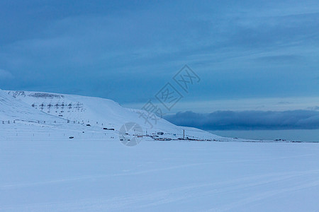 北极壮观的冰原雪山高清图片