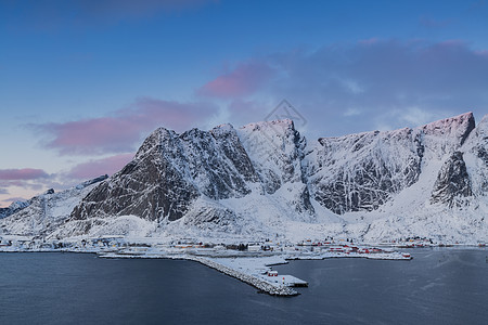 北欧挪威雪山风光图片