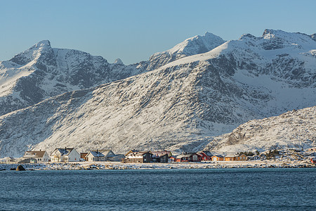 北欧挪威雪山风光图片