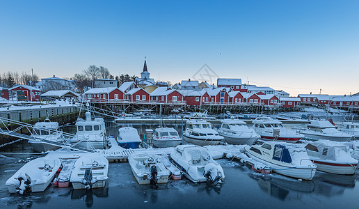 挪威罗弗敦群岛雷纳渔村自然风光图片