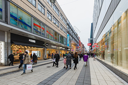 斯德哥尔摩商业街区街景图片