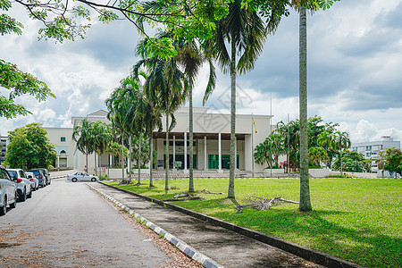 斯里巴加湾公园文莱法院建筑背景