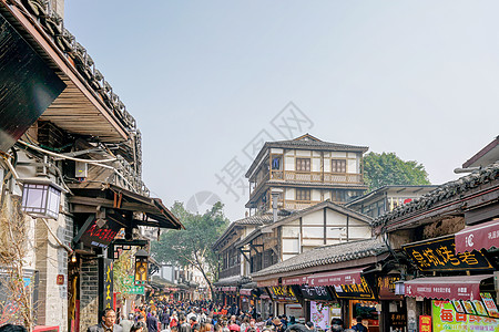 宝轮寺重庆磁器口古镇背景