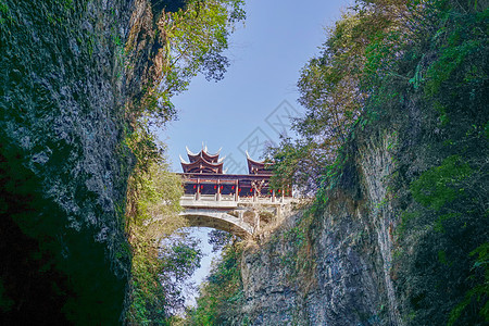 恩施大峡谷云龙地缝景区背景图片