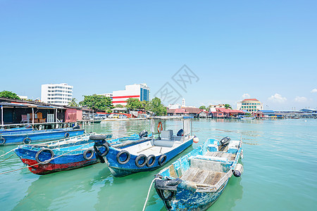 马来西亚槟城海上居民水屋图片