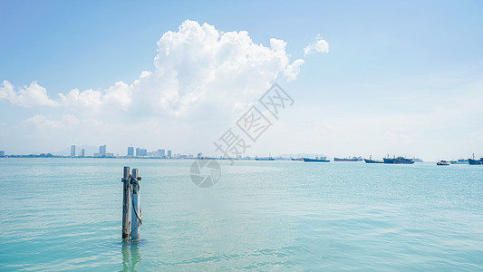 马来西亚城市马来西亚槟城海上居民水屋背景