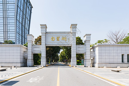 白鹭洲公园大门背景图片