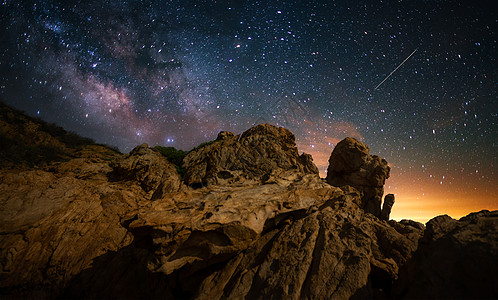 星空夜景星空银河背景