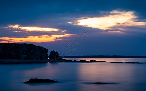 大黑石荧光海滩海岸风光背景