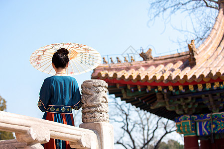 国风背景北京太庙佳人背景