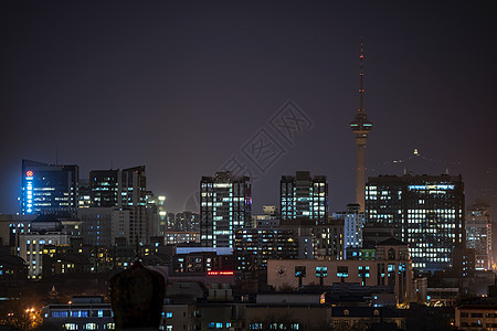 夜景中央电视塔图片