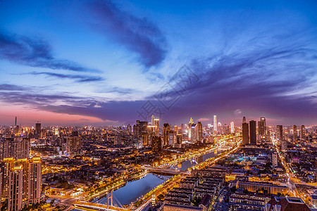 天津城市夜景背景图片