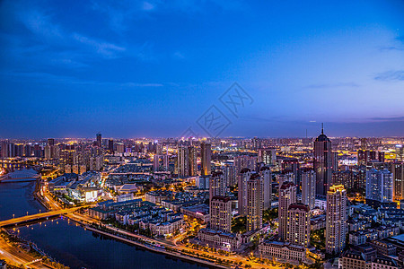 建筑外墙夜景天津城市夜景背景