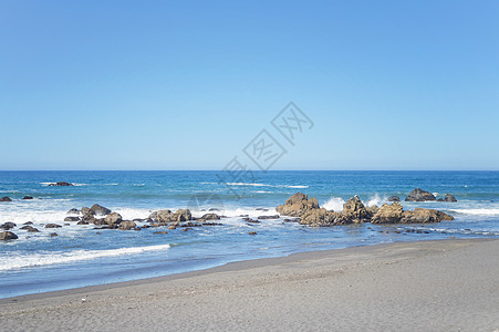 美国西海岸海岸线背景图片