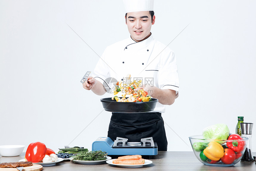 厨师炒菜
