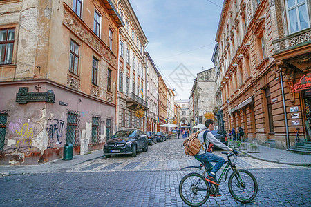 乌克兰利沃夫传统街巷图片