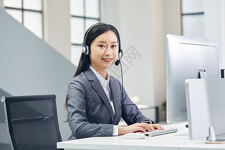 客服美女客服女性背景