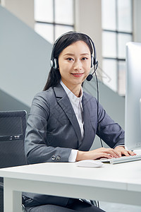 职场美女客服女性背景