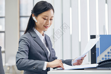 职场美女女性客服背景