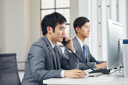 电话会议商务男士打电话背景