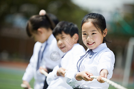 小学生运动会小学生拔河背景