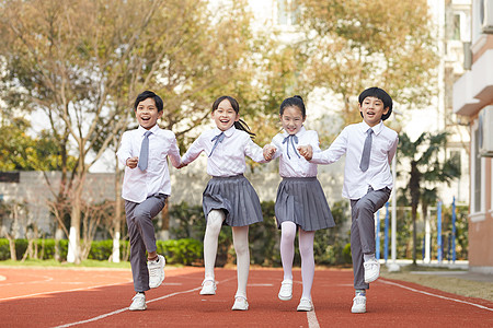 校园运动展板背景儿童节小学生奔跑背景