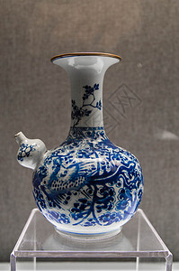 青花瓷花鸟瓷盆北京故宫博物院青花瓷葫芦瓶背景