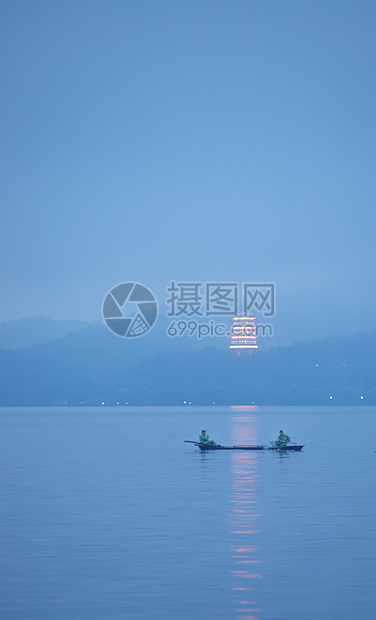 烟雨西湖图片